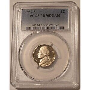 1989 S Jefferson Nickel Proof PR70 DCAM PCGS